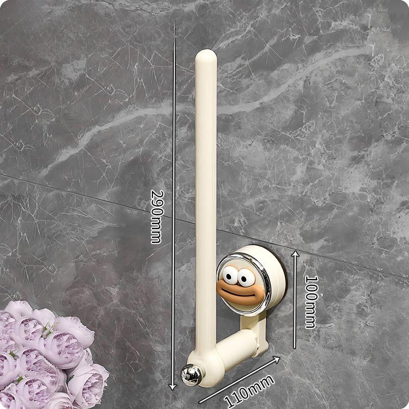 

Suction Cup Kitchen Plastic Tissue Holder Non Perforated Cabinet Cling Film Hanger Bathroom Towel Rack