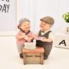 Hand-in-Hand Elderly Couple Figurine: Romantic Home Decor, Wedding or Valentine's Gift