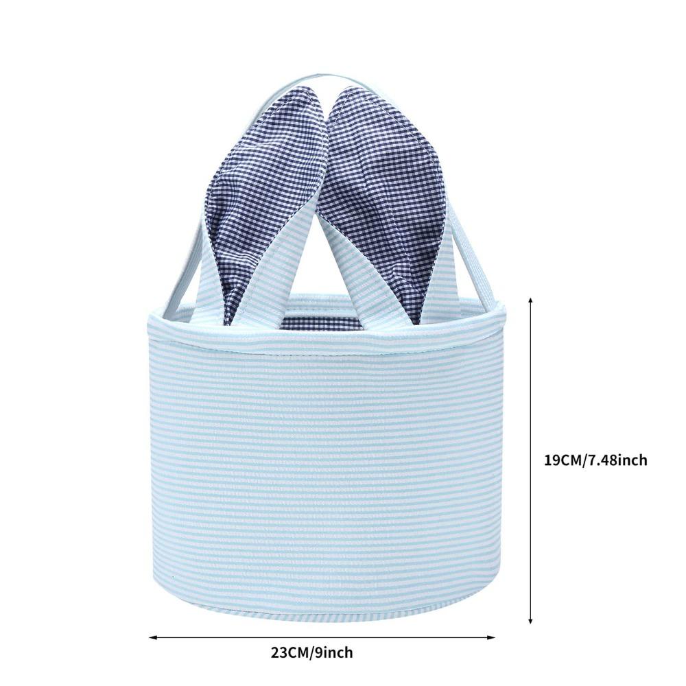 Lightweight Foam Yarn Easter Bag Monochrome Rabbit Ear Easter Basket Handheld Easter Rabbit Storage Bag Easter