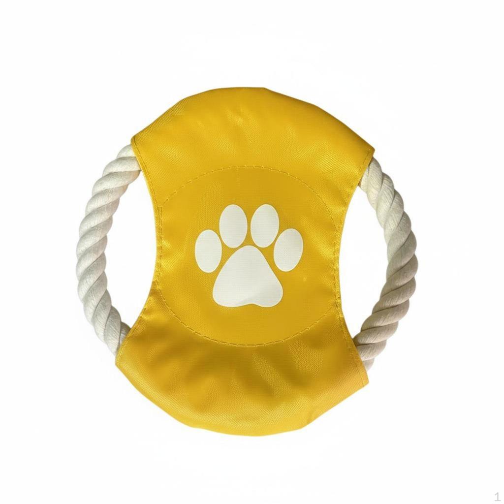 Dog Training Throw Disc Oral Grinding Gliding Bite Resistant Rope Toy for Dogs,