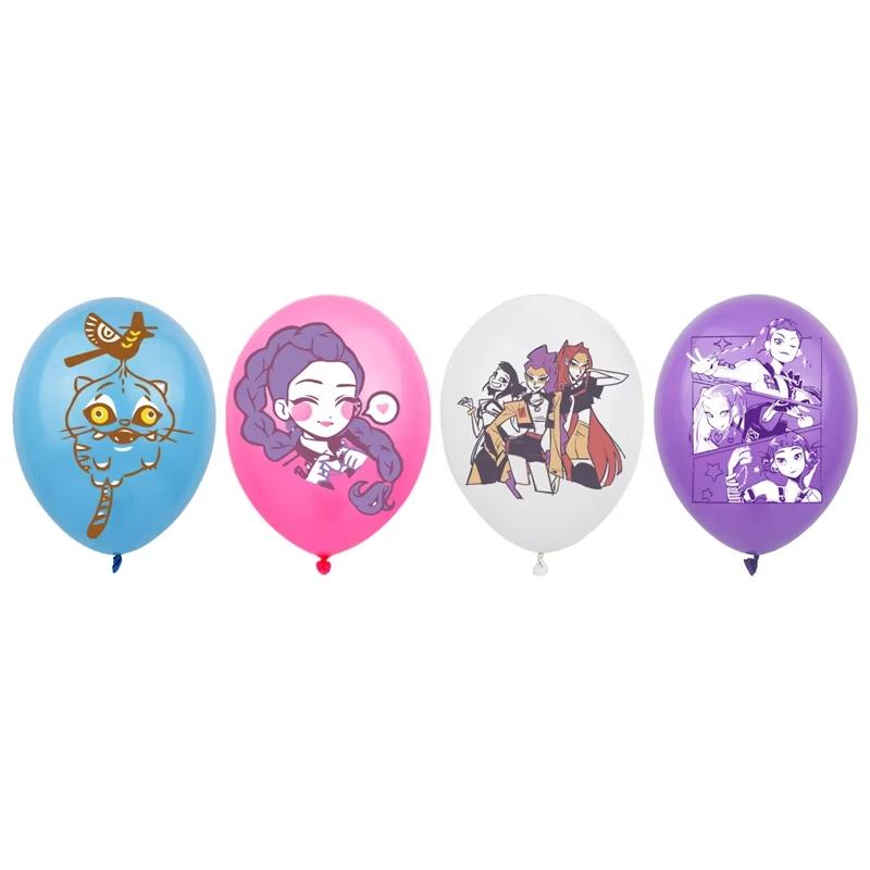 Kpop Demon Birth Date Celebration Decoration Hunter Group Birth Date Celebration Supplies Huntrix Kpop Anime Cake Topper Balloons Hanging Flag