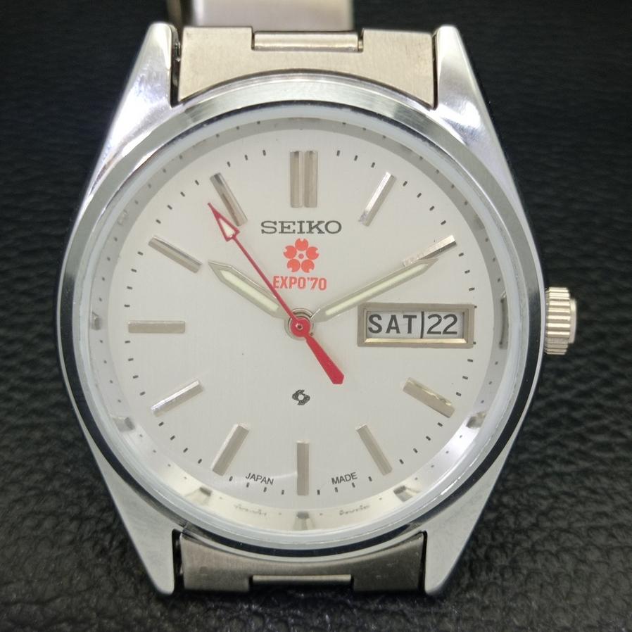 REFURBISHED SEIKO EXPo 70 AUTOMATIC 6309A JAPAN MENS SILVER DIAL WATCH A427265-2 QRL-a427265
