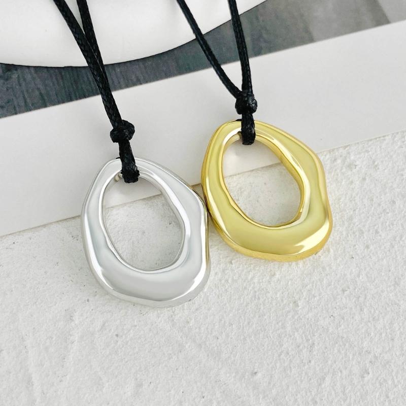 Irregular Pendant Necklaces Chain Necklaces CCB Material Pendant Necklace Neck Jewelry Perfect Gift for Fashion Lover