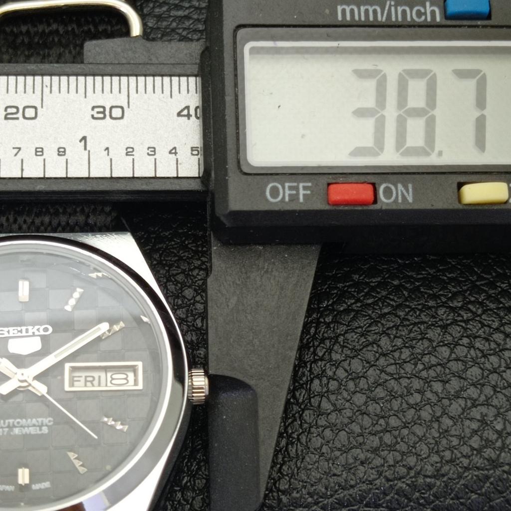 JAPAN SEIKO 5 AUTOMATIC MENS 6309A REFURBISHED BLACK COLOR DIAL WATCH A440227-4 Sk-a440227-1