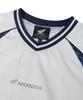 PHYPS MOTORCYCLE Glosy Nylon V Neck Short Sleeve White