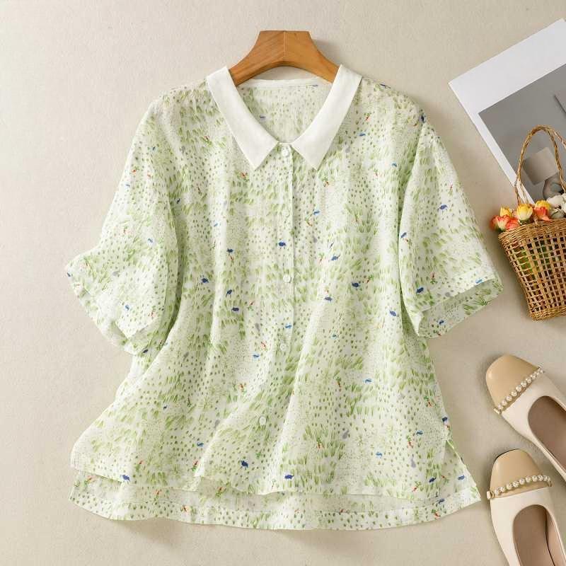 

Women s Breathable Cotton Blouse M