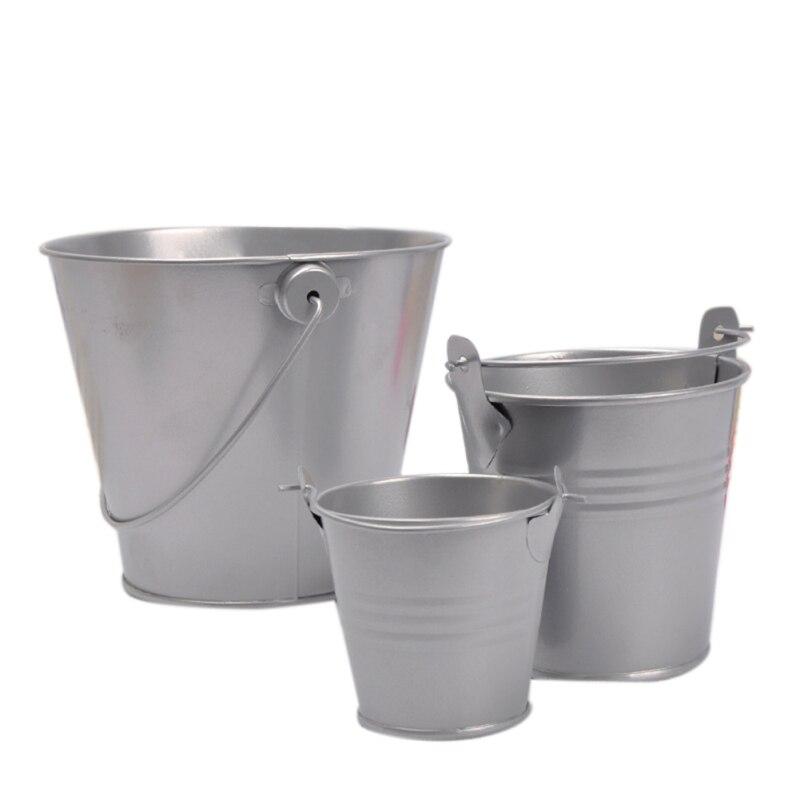 Mini Metal Buckets Colorful Tinplate Pails with Handles Candy Boxes Baby Shower Wedding Supply Home Decoration Storage Organizer