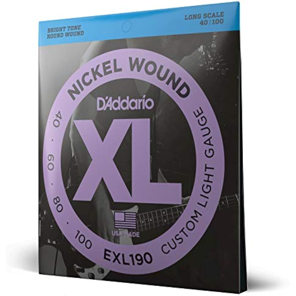 D Addario Daddario Bass String Nickel Long Scale .040-.100 EXL190 [Domestic Genuine]