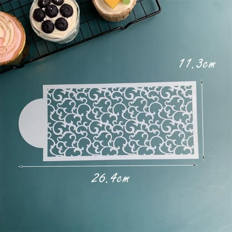 Ștampile cu plasă pentru prăjituri cu fondant, șabloane de relief pentru instrument de decorare, matriță cu pulverizare din plastic, prăjituri de nuntă, ciocolată, desen pictura