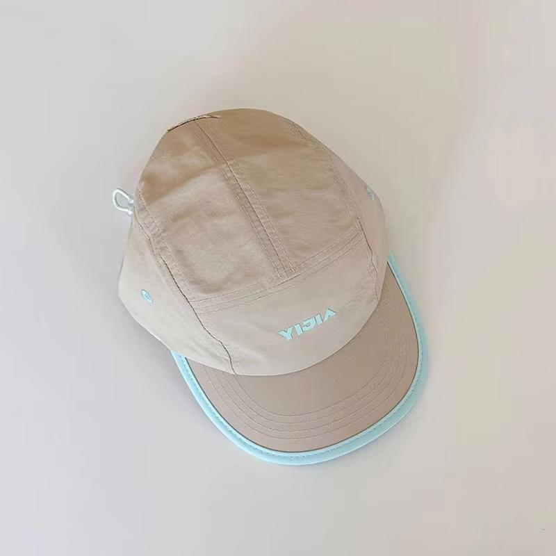 Summer Kids Quick Drying Baseball Cap Korean Letters Thin Breathable Peaked Hats For Children Boys Girls Outdoor Sunshade Hats