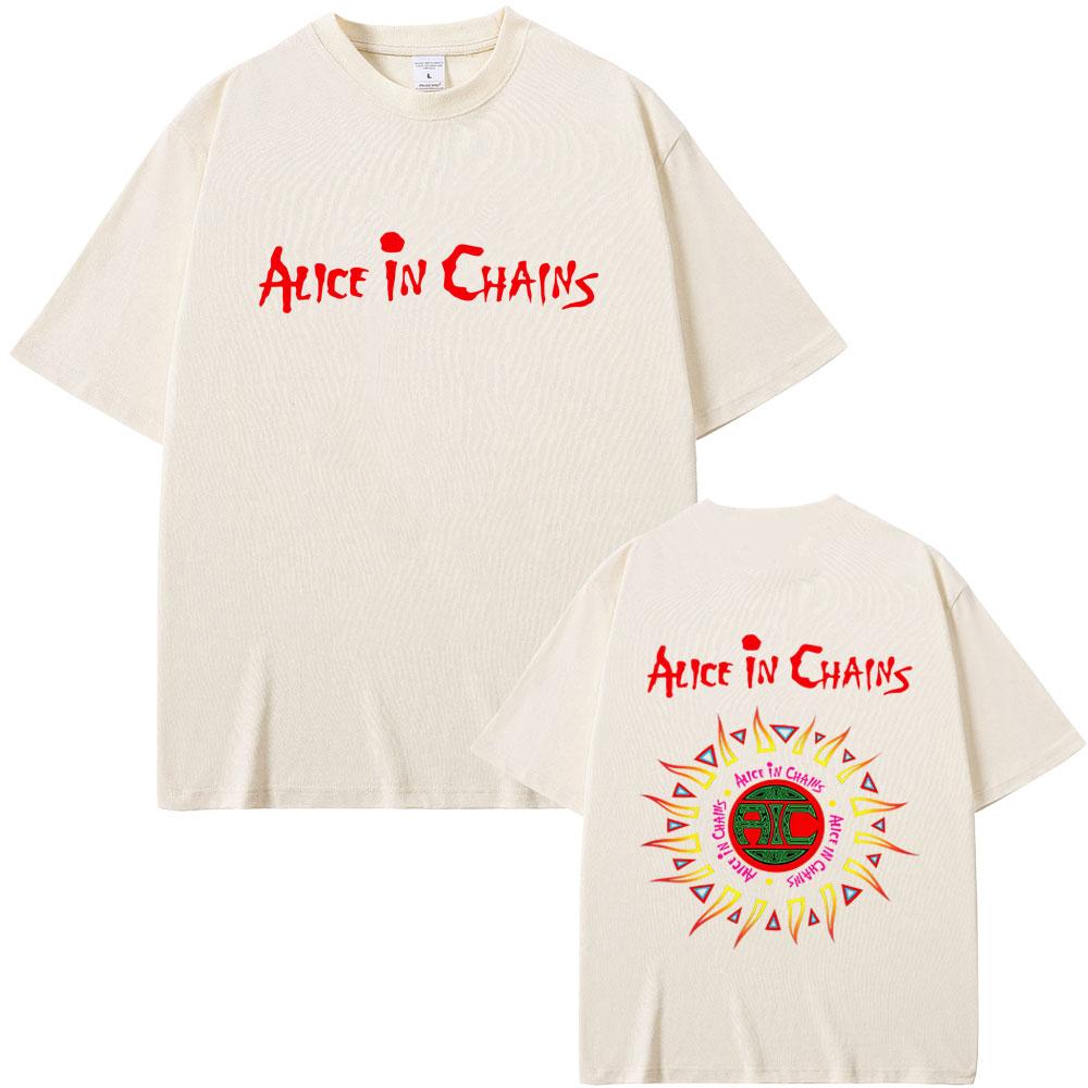 Rock Band Alice In Chains Graphic Tshirt Men Women Vintage Gothic Punk T Shirt Male Classic Oversized Tshirts Tops Streetwear