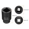 Uxcell 2pcs Square 30mm Metric Square Impact Blackening Standard Wheel Socket for Automotive Machine and Home Use 4-Point Socket, 3/4" Drive, Socket,