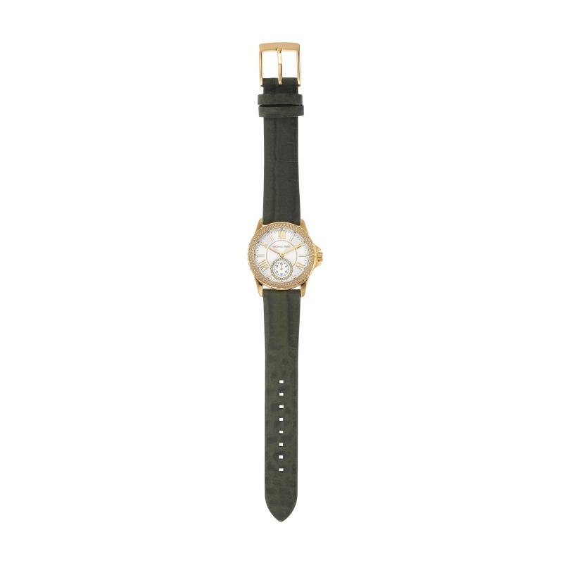 Michael Kors Mini Everest Three-Hand Amazon Suede Croco Leather Watch MK4720