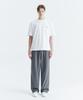 WHOLOVESART Unisex Essential Wide Elastic Waist Slacks Light Gray