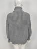 European & American Style Solid Color Cable Knit Turtleneck Sweater - Versatile Autumn/Winter Pullover