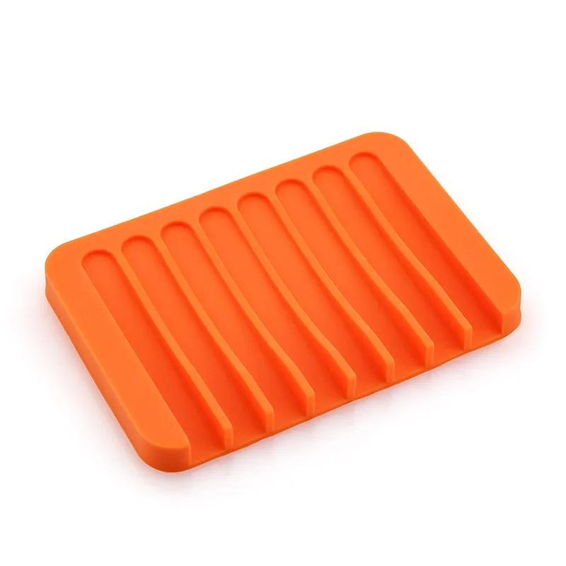 Soap Dishes Silicone Soap Saver Multi Colors Self Draining Soaps Holder for Bathroom Keep Soap Bars Dry Clean & Easy Cleaning Ya854