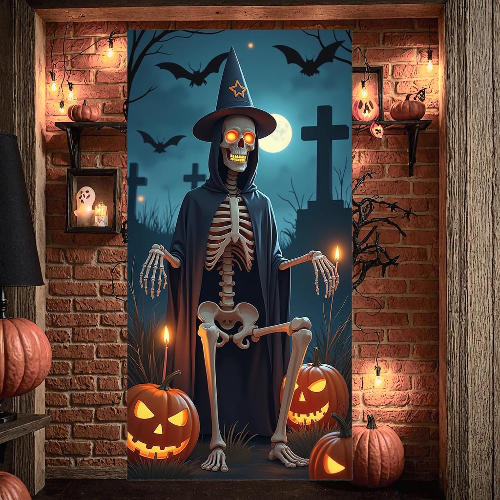 Spooky Decoration Decorative Prop Halloween Decor Party Banner Moonlight Background Halloween Banner For Party Photo Shoot