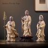 1PCS Purple Clay Buddha Shakyamuni Avalokitesvara Ksitigarbha Bodhisattva Home Worship Buddha Statue Crafts Ornament