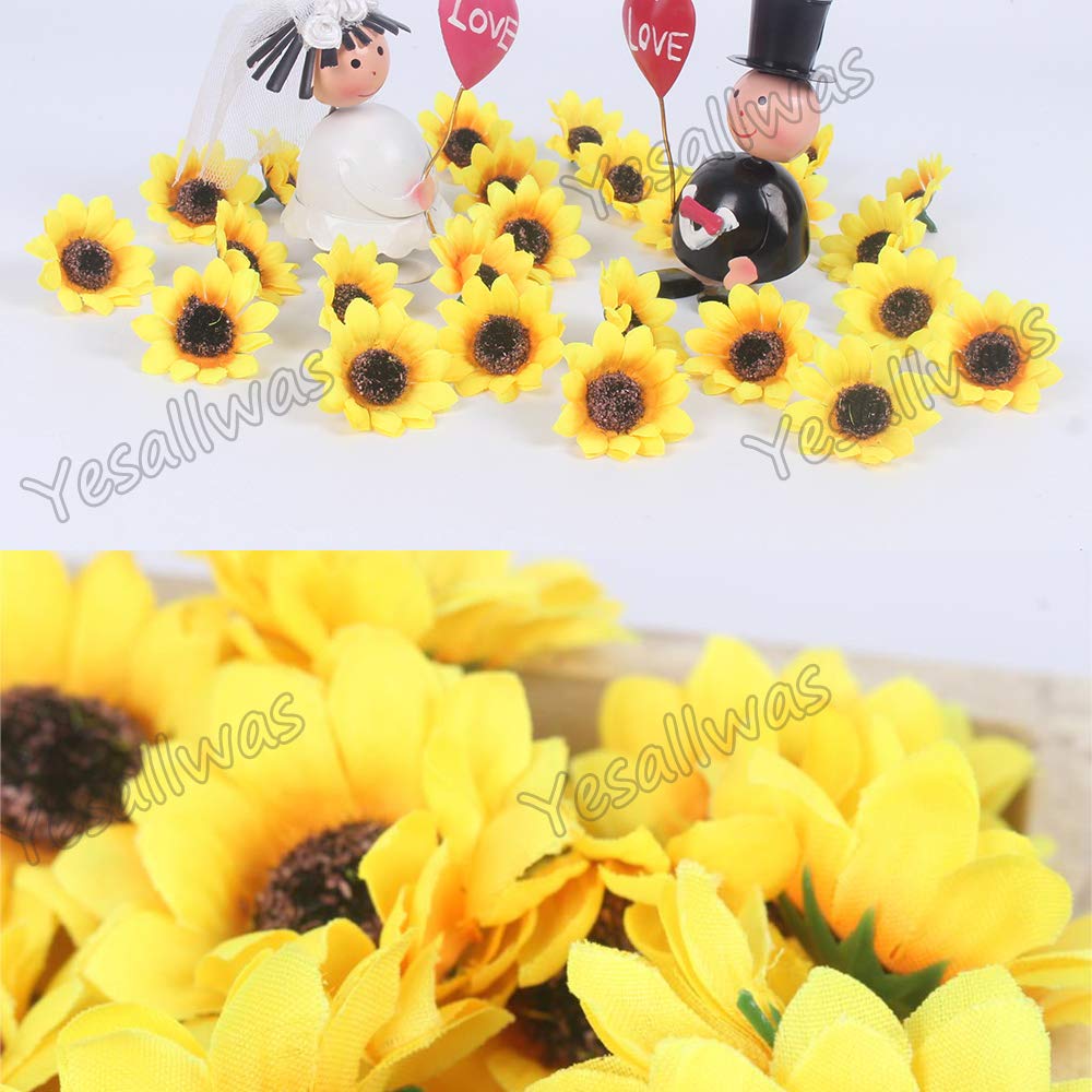 Yesallwas Sunflower Artificial Set of Diameter Artificial Potted Flowers That Do Not Artificial Rila Silk Artificial Flowers of Flowers, 60, Approx.