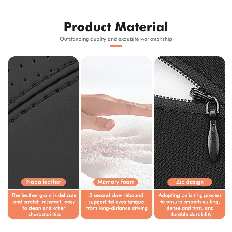 RWXI1 For Alfa Romeo Leather Car Seat Headrest Neck Poillow Lumbar Mat Auto Accessories GT Stelvio F1 Brera Volante Tonale Gloria