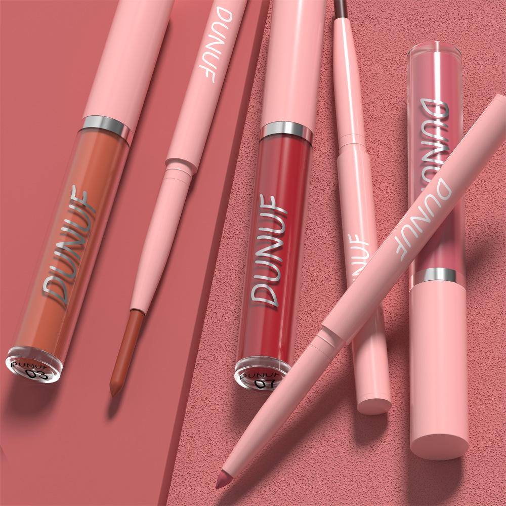 DUNUF 2-in-1 Waterproof Lip Liner & Gloss: Long-Lasting - Please Verify Details!