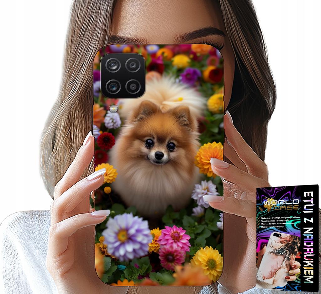 Etui Do Samsung Galaxy A22 5G - Słodki Piesek, Pomeranian Case + Szkło