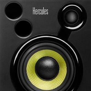 HERCULES DJMONITOR 42 - Enceintes de monitoring actives - 2 x 20W RMS - Woofer de 4'' - Caisson en bois MDF 9mm - Noir