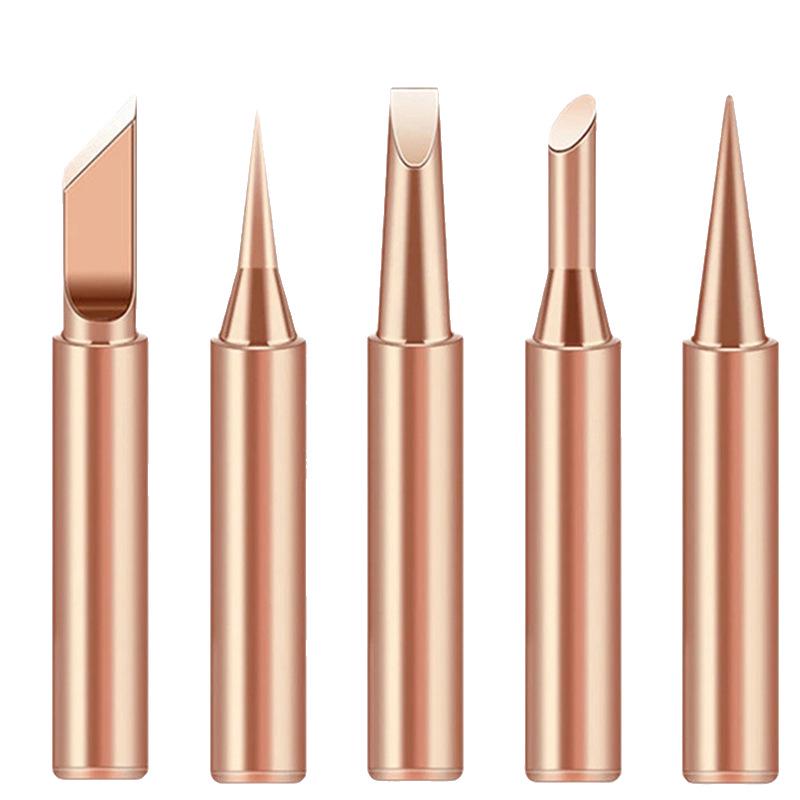 900 Pure Copper Inner Heated Soldering Iron Tip for 936 Station with 907 Handle & Auto Solder Feeder for Non-Magnetic Welding