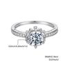 WOSTU Moissanite Wedding Jewelry 4 Set For Women 925 Sterling Silver Romantic Flower Enegagement Necklace Bracelet Earring Ring