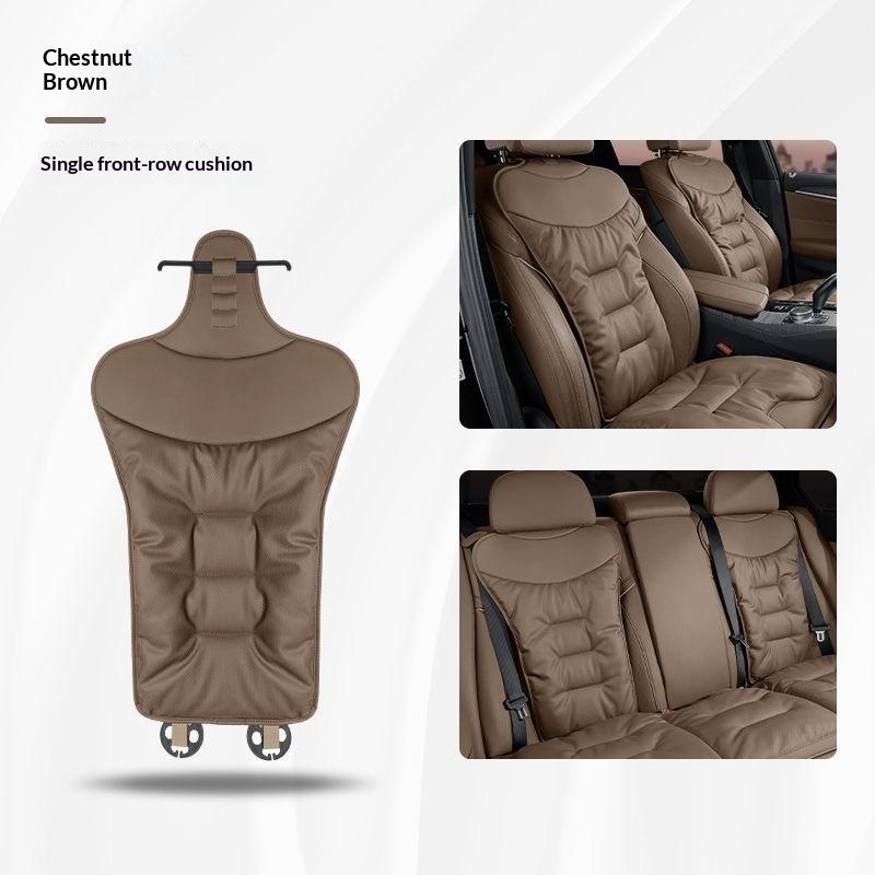 Funda de Cojín Universal Antideslizante para Asiento de Coche de Cuero Nappa Transpirable para Cintura Asiento Uso en Todas las Estaciones Accesorios para Automóvil