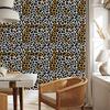 Animal Skin Wallpaper Gray and Ochre for Living Room and Bedroom 50x1000