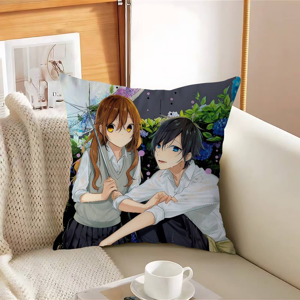 H-HorimiyaS Аниме Наволочка Съемная Моющаяся Наволочка – Всесезонный Мягкий Лен 12x12Inch