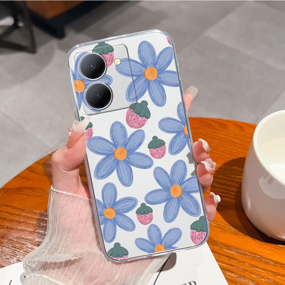 Creative Case For Vivo Y36 5G Soft Transparent TPU Silicone Model V2248 Slim Phone Shell Shockproof Protective Back Cover Coque