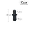 50pcs 3/5 4/7mm Garden Hose Barbed Connectors Tee Elbow Cross End Plug Fitting Coupling Drip Irrigation System Watering