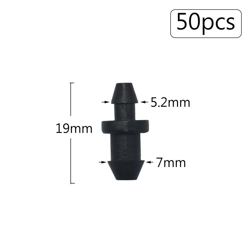 50pcs 3/5 4/7mm Garden Hose Barbed Connectors Tee Elbow Cross End Plug Fitting Coupling Drip Irrigation System Watering