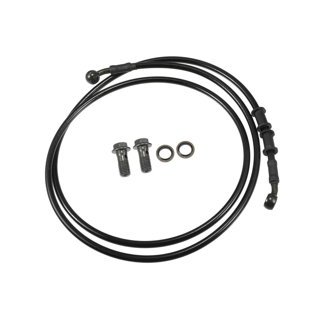 BULLSPANN Motorcycle Brake Hose, Clutch Hose, Hose, For Motorcycles, ATVs, Off-Road Bikes, Universal, Durable, Replacement, Black, Angle 28°, 170cm