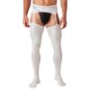 Mens Crotchless Pantyhose Floral Lace Design Open Leggings One Piece Garter Stockings Club Wear