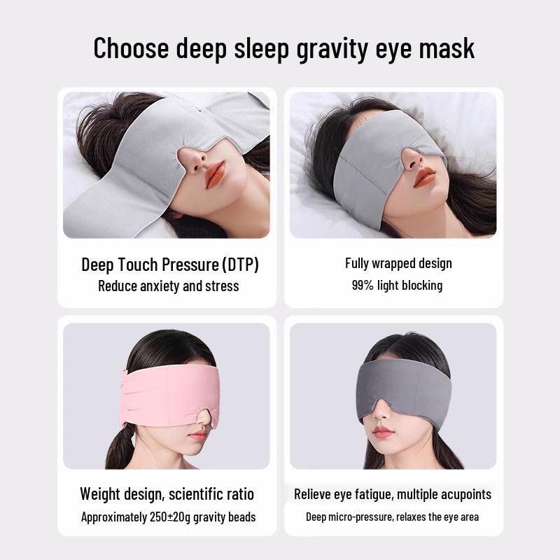 Schwerkraft Mikrodruck Verdunkelungs-Augenmaske für Schlaf und Müdigkeitslinderung - Ideal für Männer und Frauen.