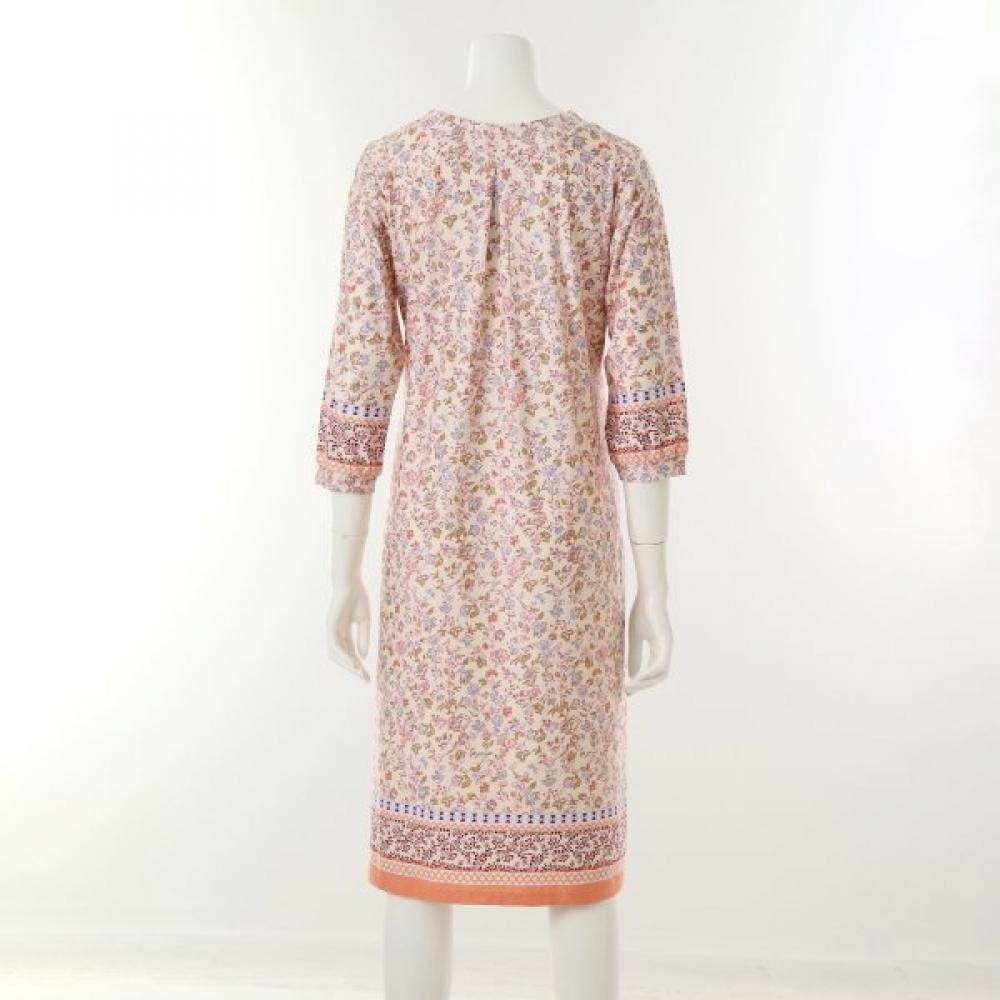 Venus Flower Border Print Dress Vevs117l