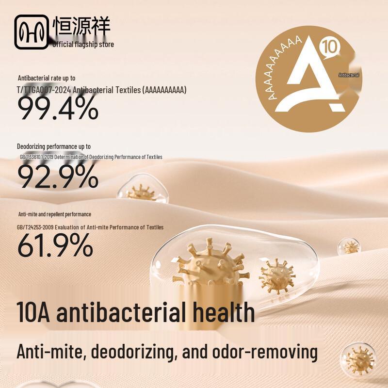 Hengyuanxiang Men's 10A Pure Cotton Antibacterial Thin Thermal Underwear Set