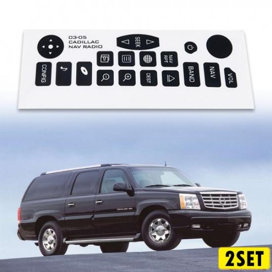 2set For CADILLAC GM ESCALADE NAVIGATION HUMMER Button RADIO Repair Decals Stick
