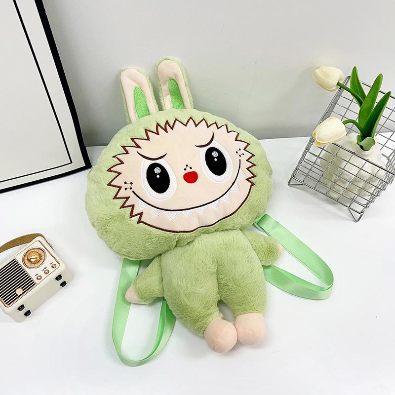

New Japanese plush two-dimensional pain bag cute pull cloth large appetite plush pain bag shoulder bag One size зелёный