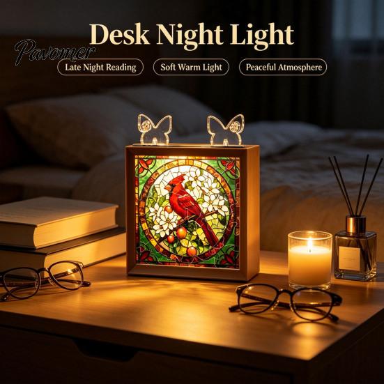 Romantic Warm Light Decor DIY Acrylic Puzzles Night Light, Hand-Assembled Jigsaw Lamp with Butterfly Decor, Atmosphere for Room Creative Handmade LED