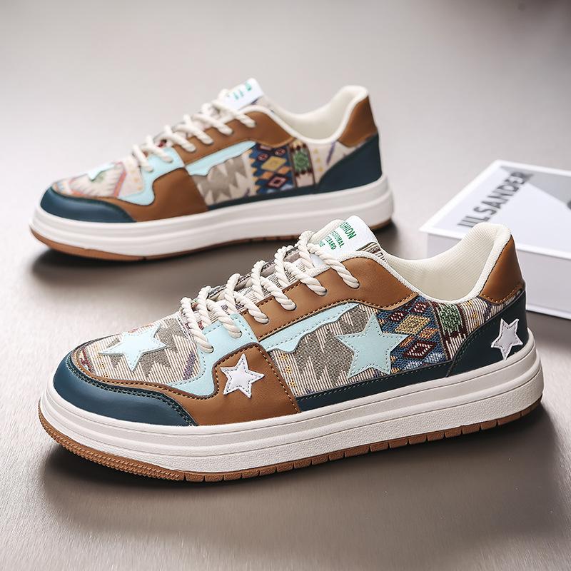 Spring and Autumn Men's Shoes 2025 New Korean Edition Trend Sports and Leisure Board Shoes Fashion Versatile High-value Men's Trend Shoes