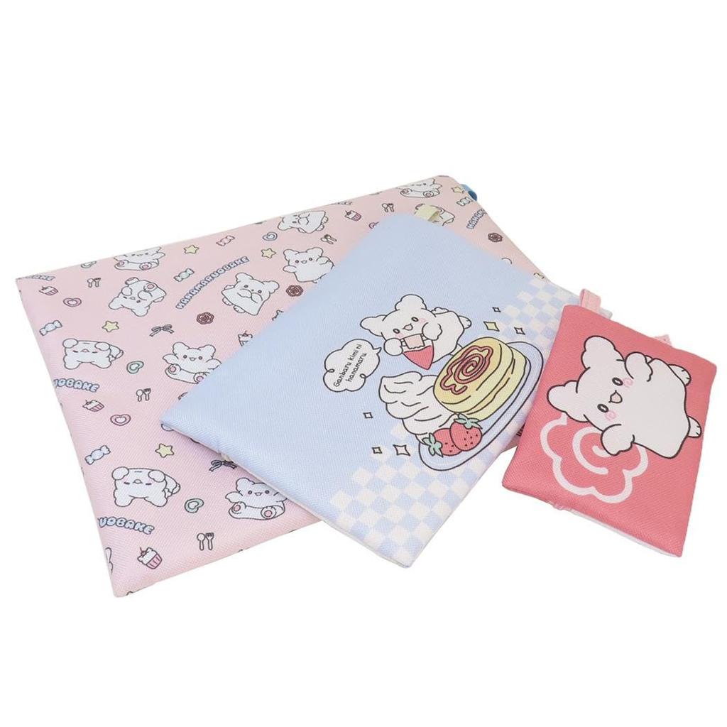 Marimo Craft Sanrio Hanamaru Obake Pastel POP Series Triple Pouch W270 x H210mm W190 x H140mm W110 x H80mm [L] Approx. / [M] Approx. / [S] Approx.