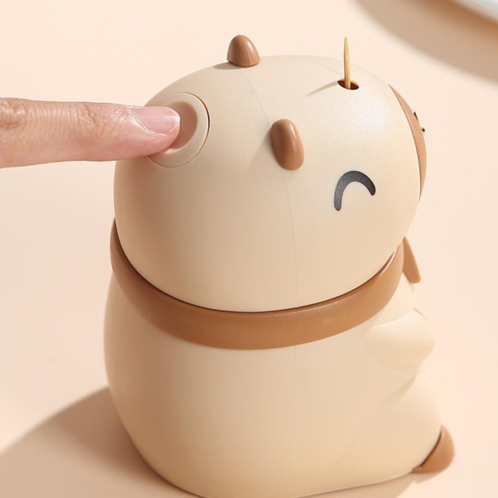 Press Type Capybara Toothpick Container Creative Pressing Toothpick Box Home Furnishing