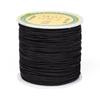 Nylon Braided Cord, Chinese Knotting Cord for Beading Jewelry Making Macrame Craft, Black, 1mm, About 98.42 Yards(90m)/roll