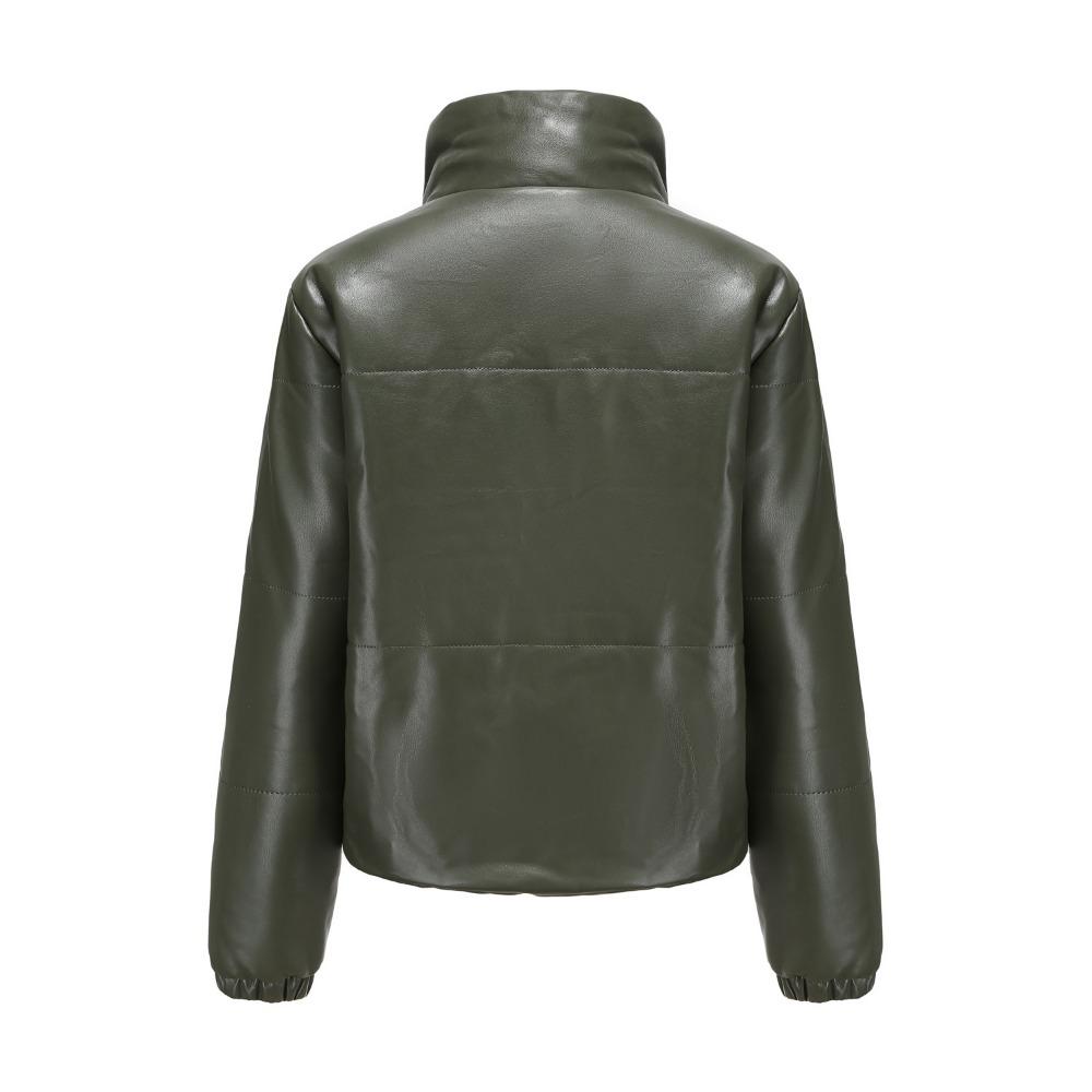 New Autumn and Winter Short Leather Jacket Women's Jacket European and American Thickened Cotton-padded Clothes Bread Clothes