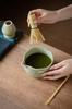 Ceramic Matcha Tea Ceremony Set with Whisk, Chasen Holder, and Brush.