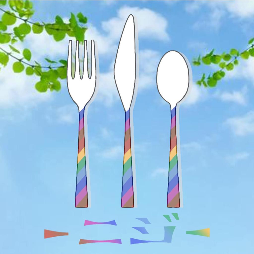 Nagao Ice Spoon Stainless Steel Multicolored Made In Japan -Niji- 12.7cm 18-8